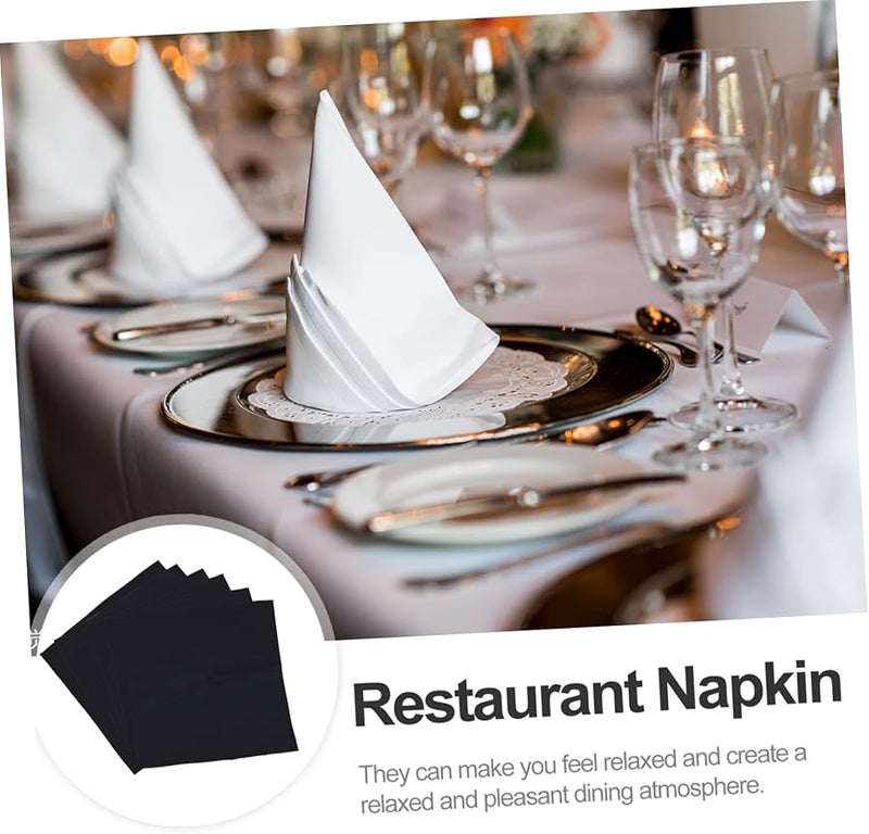 6 قطع من مفارش المائدة القابلة لإعادة الاستخدام والقابلة للغسيل والمصنوعة من النسيج، تصميم بسيط، مناديل العشاء لغرفة الطعام - Image 4